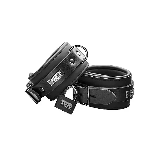 Kajdanki z kłódką Tom Of Finland Neoprene Ankle Cuffs.