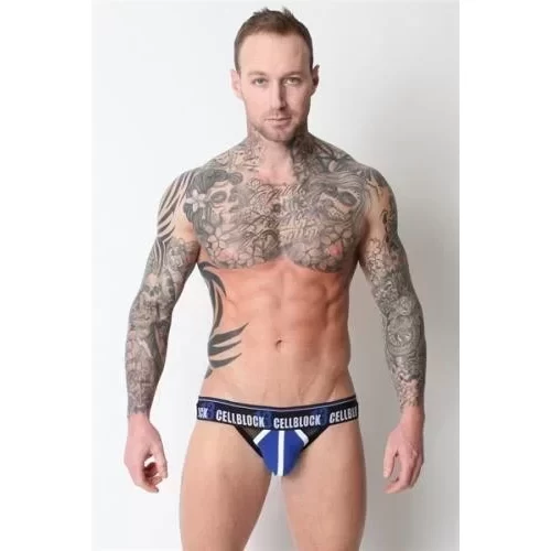 Bokserki męskie Dark Room Jockstrap - Blue .
