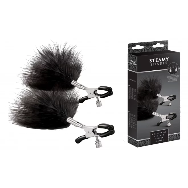 Steamy shades adjustable feather nipple clamps