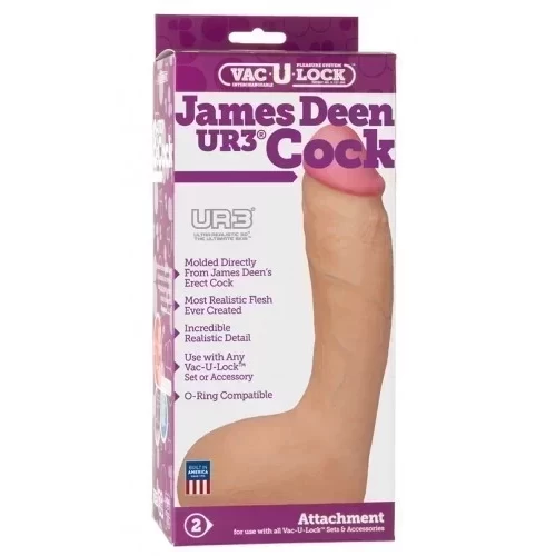 Realistyczne dildo z cyberskóry Vac-U-Lock James Deen UR3 Cock