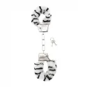 Mięciutkie kajdanki Furry handcuffs - zebra