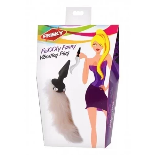Foxxxy Fanny Vibrating White Tail Anal Plug