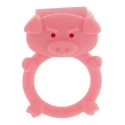 Pierścień świnka ze świecącymi oczami Mad piggy c-ring pink