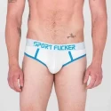 Jockstrap Hooker Open Brief - white / blue