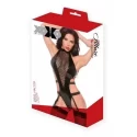 Winylowe body z siateczką Fishnet and Vinyl Halter