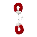 Czerwone kajdanki Furry Handcuffs -