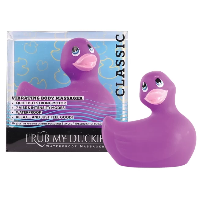 Bade-ente "i rub my duckie" classic purple mini
