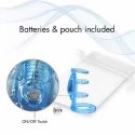 Vibrating cock cage-blue