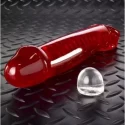 Nakładka na penisa Muscle cock sheath ruby red