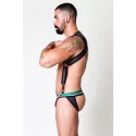 Venom neoprene jock - black/green - l