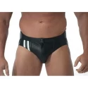 Leather frat jock white medium [d]