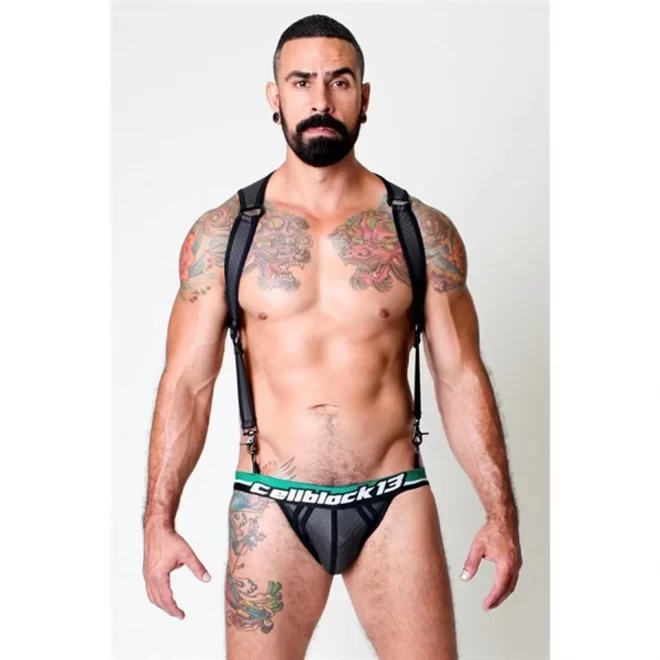 Venom neoprene jock - black/green - xl