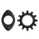 Ring set 2 pcs black