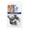 Blue line c&b gear double metal cock ring with locking ball strap
