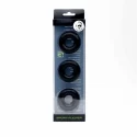 Chubby rubber cockring 3-pack - black