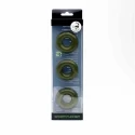 Chubby rubber cockring 3-pack - army green