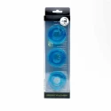 Chubby rubber cockring 3-pack - ice blue