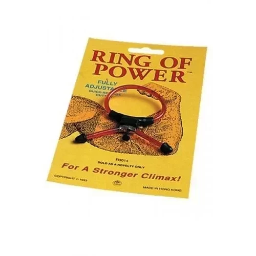 Regulowany ring na penisa Adjustable magic ring rubber red/black