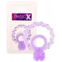 Ring na penisa i jądra Basicx double cockring purple 1inch