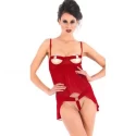 Vixson Open Nightdress With Thong - Red