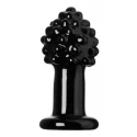Szklany plug analny Glassvibrations Glas-plug Fire Come Black