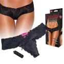 Koronkowe stringi z wibrującym jajeczkiem Hustler Vibrating Panties