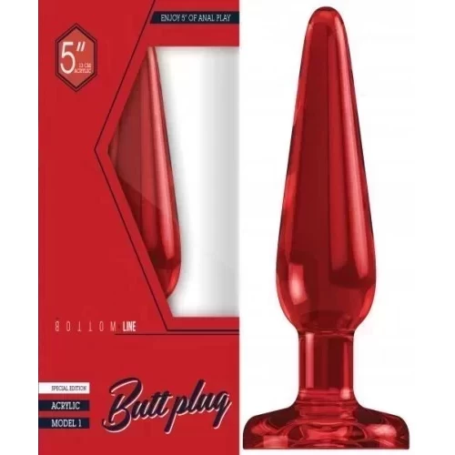 Akrylowy plug analny, 5 cali, Bottom Line
