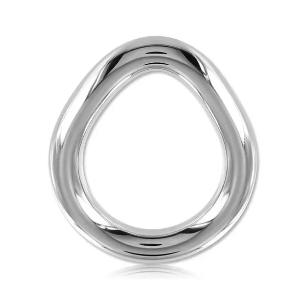 Stainless steel flared cock ring - medium | 10 mm. thick Ø 4