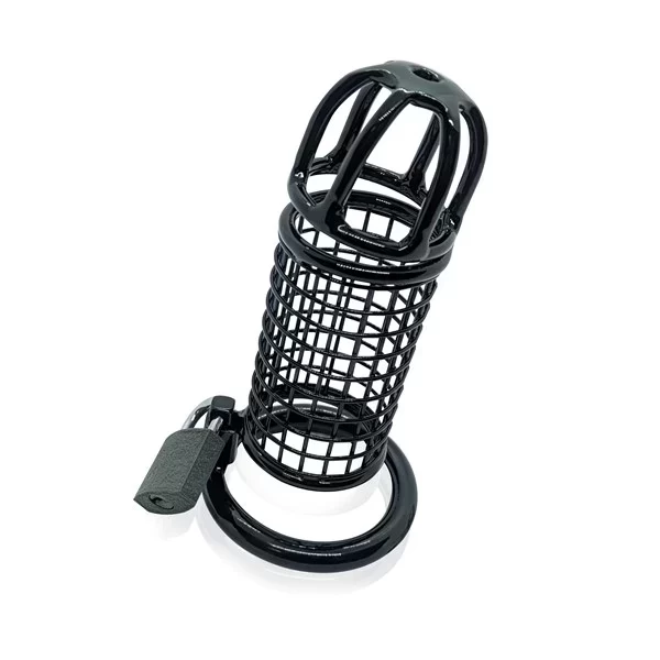Black chastity series - mesh - stainless steel - Ø 45 mm.
