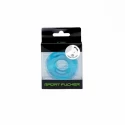 Chubby rubber cockring - clear blue