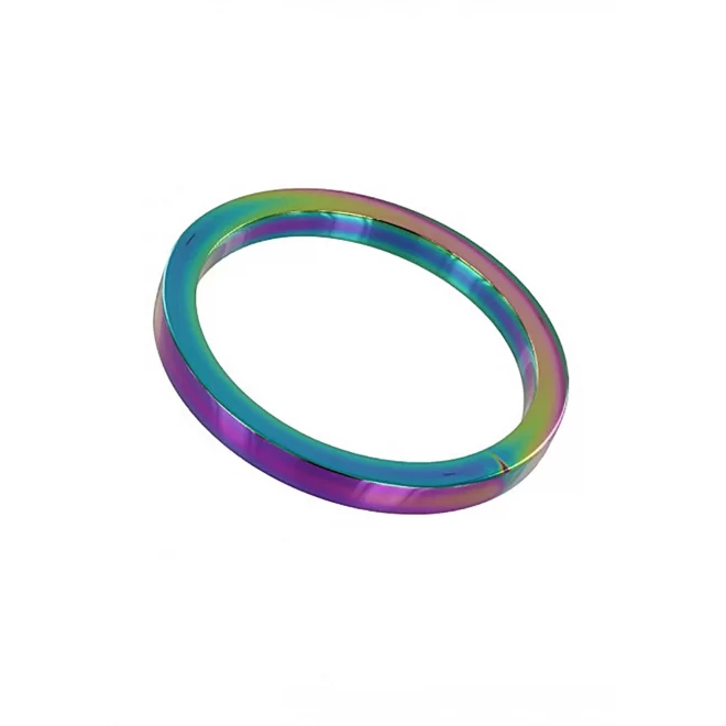 Metalowy ring erekcyjny - Rainbow flat c-ring