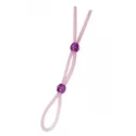 Regulowany, podwójny ring na penisa 7 silicon cock ring with 2 beads lavend