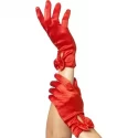 Gloves Short Red with Bow