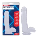 Hi rubber 7.0 inch dildo clear