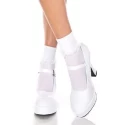 Anklets with ruffle trim WHITE