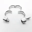 Stainless steel irish handcuffs - medium Ø 62 mm.