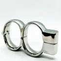 Stainless steel irish handcuffs - large Ø 70 mm.