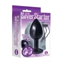 Metalowy korek analny z cyrkonią - Bejeweled annodized stainless steel plug