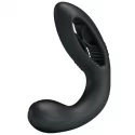 Flexible prostate stimulator vibrating black