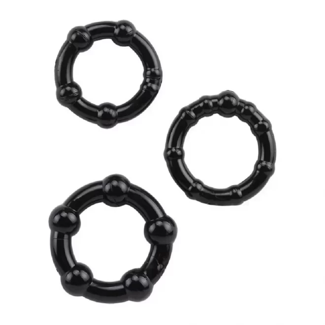 Get lock beaded cock rings-black