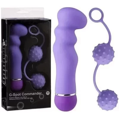 Zestaw - wibrator plus kulki G-Spot Commander