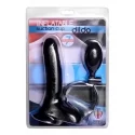 Inflatable suction cup dildo - black