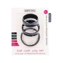 Flat cock ring set