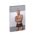 Wetlook shorts with pvc pleats