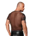 See-through t-shirt with pvc pleats