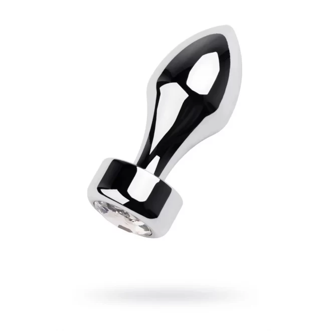 Toyfa Metal Anal plug metal with transparent crystal 130g