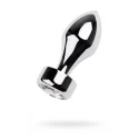 Toyfa Metal Anal plug metal with transparent crystal 130g