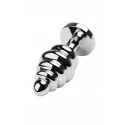 Toyfa Metal Anal plug metal with red crystal S 139g
