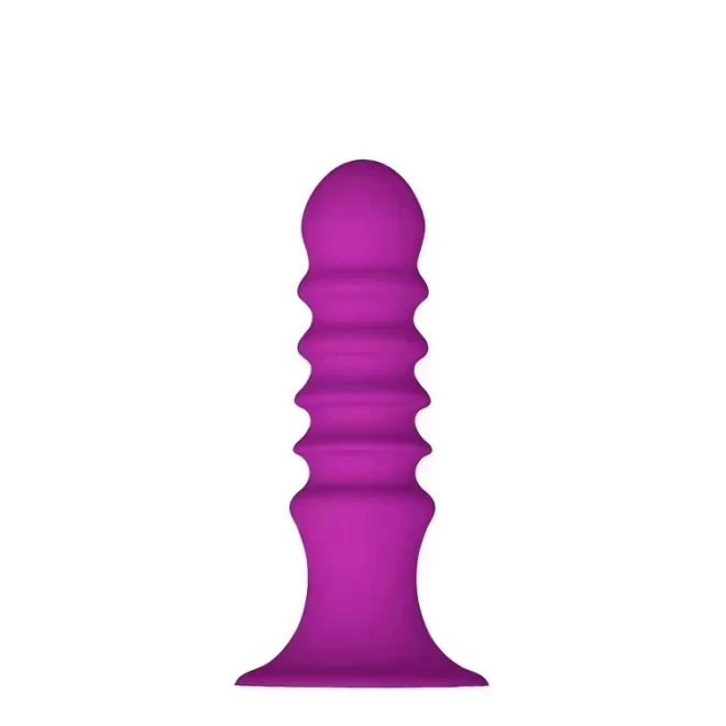 Plug-DREAM TOYS RIBBED PLUG WITH SUCTION CUP