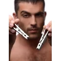 Tom of finland bros pin stainless steel nipple clamps